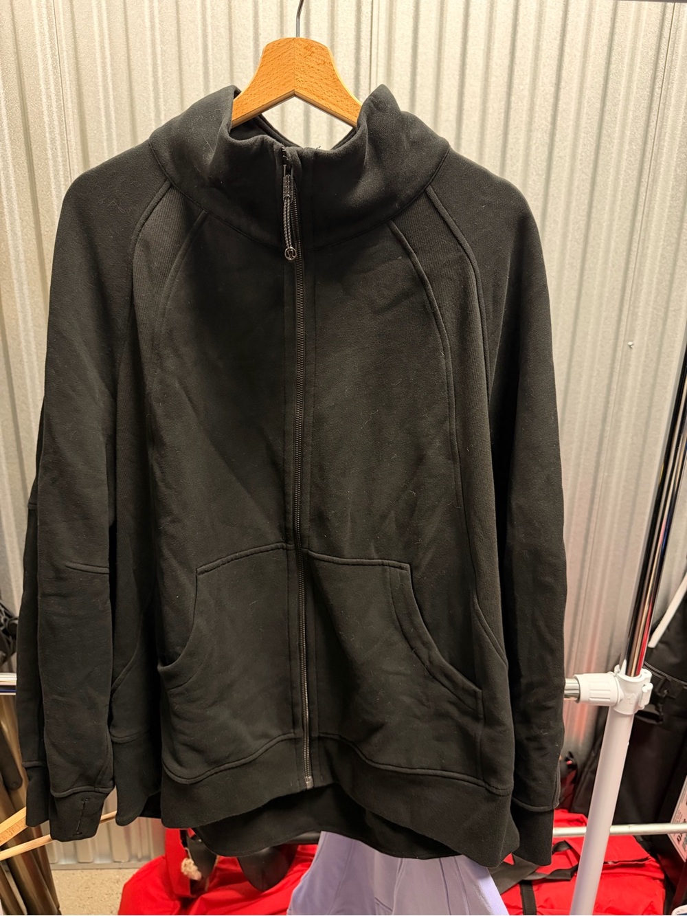 Lululemon Scuba Oversized Funnel-Neck Full Zip *Long - Black - XL/XXL